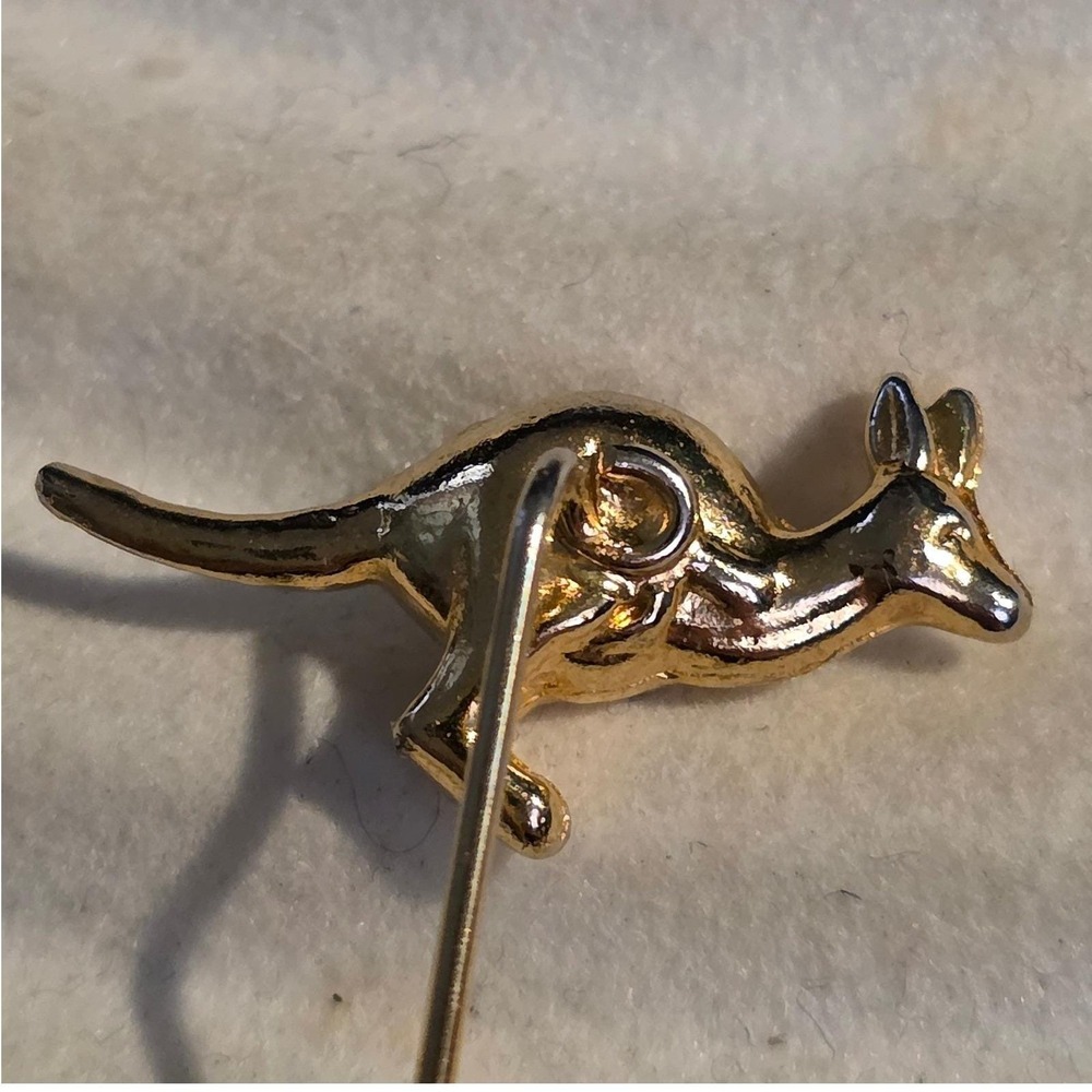Vintage Australian Opal Kangaroo Pin | Gold Tone‎ Brooch Souvenir 3g - Picture 6 of 6
